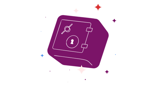 Illustration of a purple safety vault