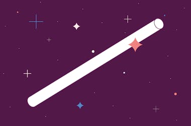 birth control arm implant illustration on purple background