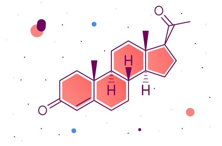 Illustration of the hormone progesterone