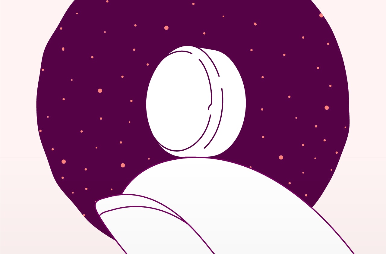 Illustration of Plan B balanaced on a finger against a purple background