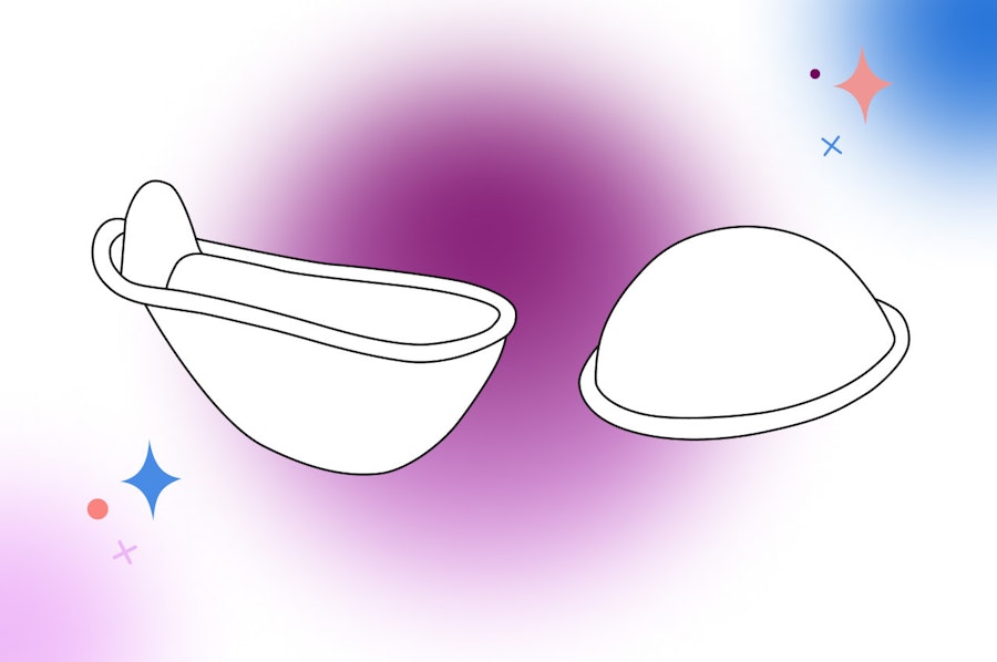 Illustration of diaphragm birth control