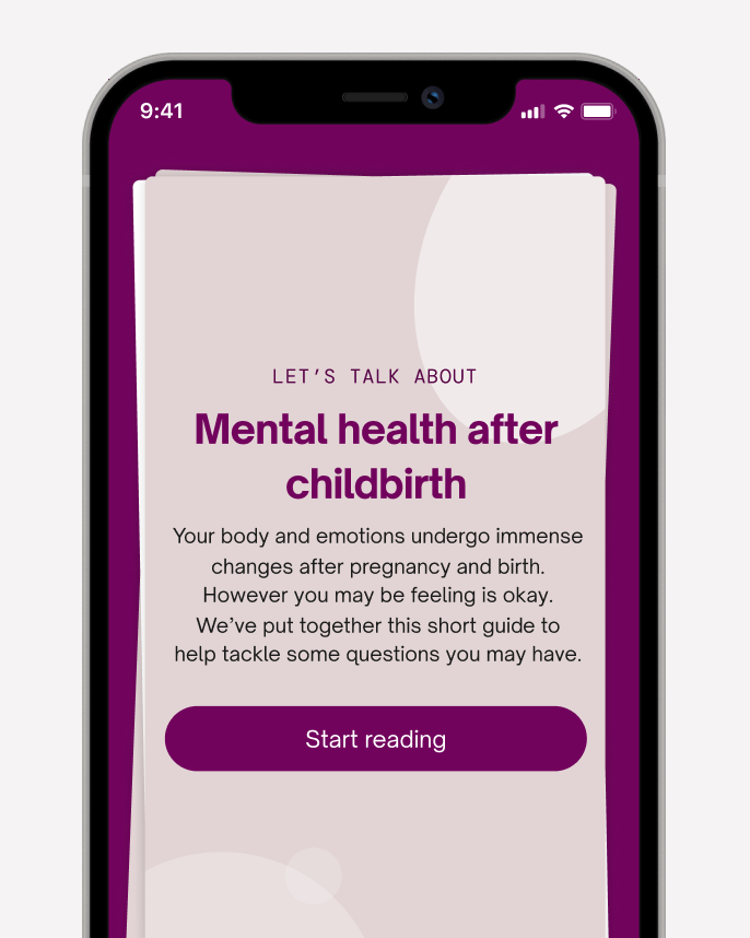 Mental health after childbirth