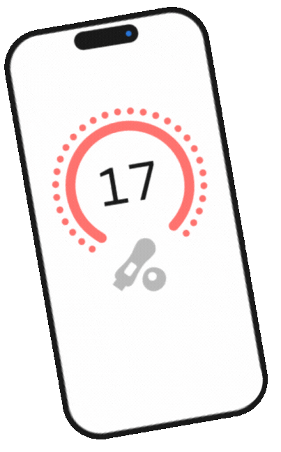 Take an ovulation test when prompted by the NC° app