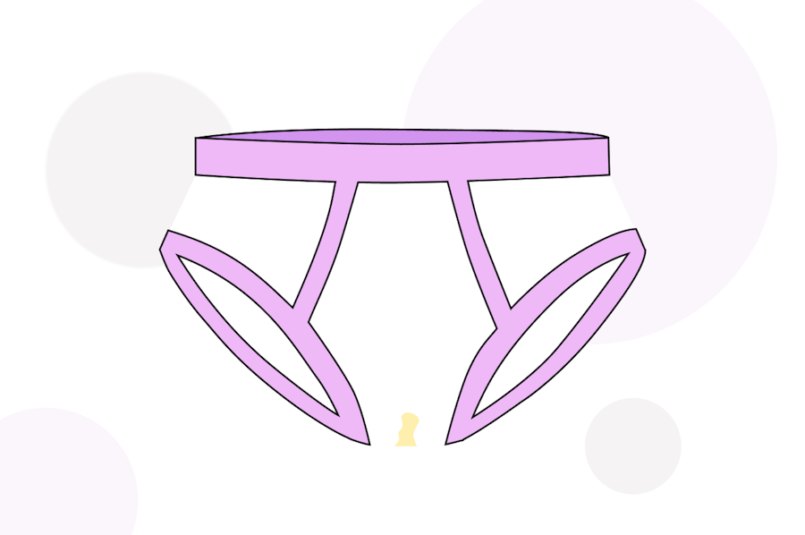 Illustration of yellow discharge in underwear