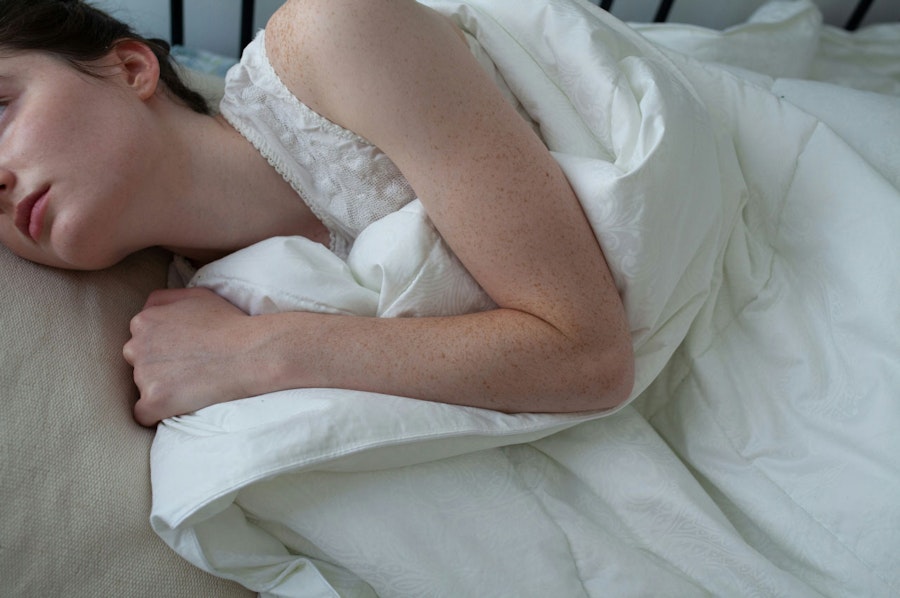 Woman in bed