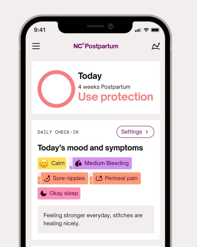 NC postpartum in app