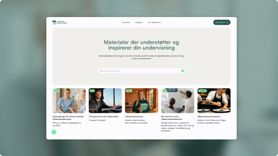 Uddannelsesmaterialer - samler viden på tværs