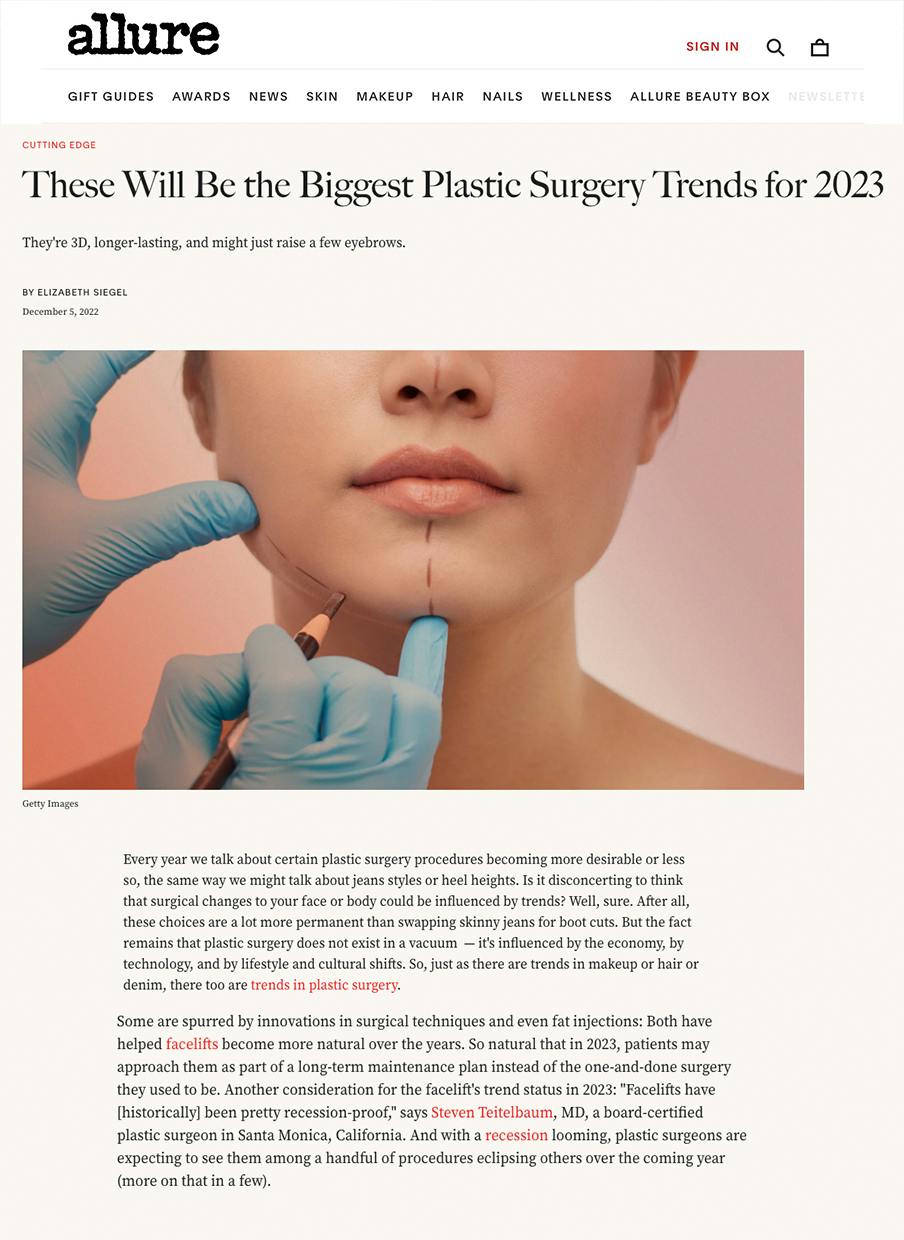 Plastic Surgery Trends 2023