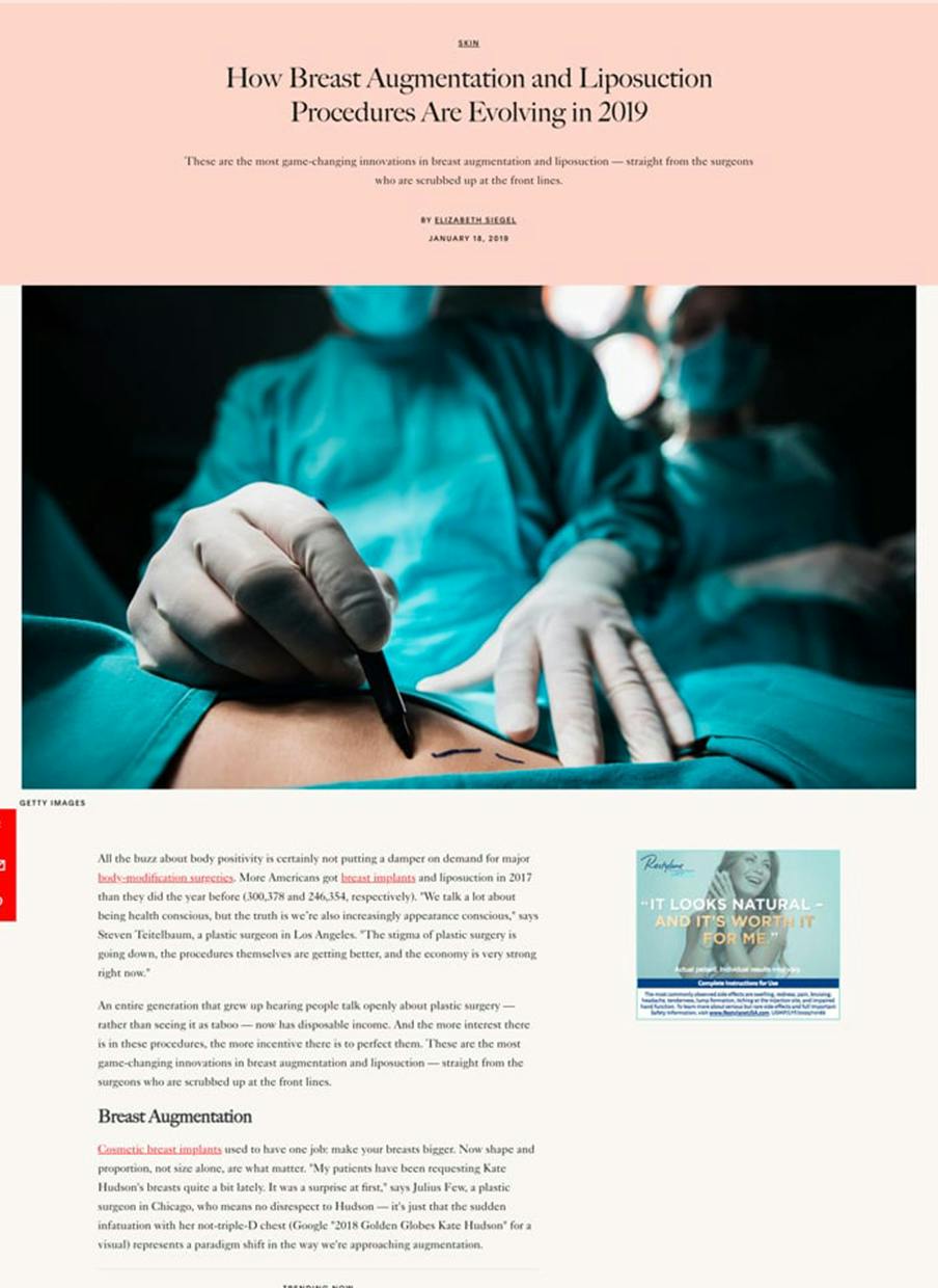 Breast Augmentation & Liposuction Surgery Innovations