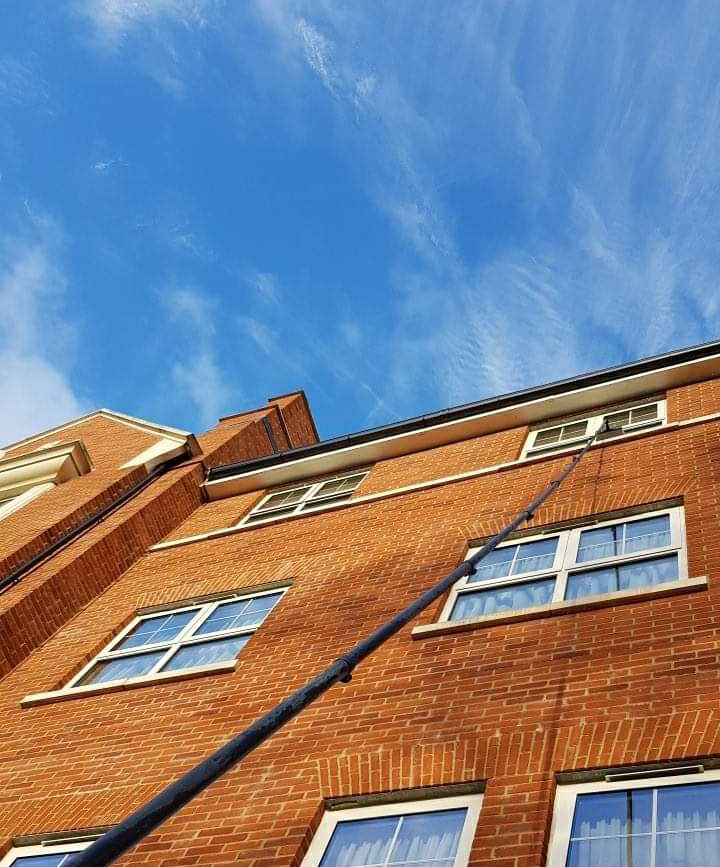 High reach window cleaning in London