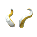 Gold 'n' White Curved Horns image