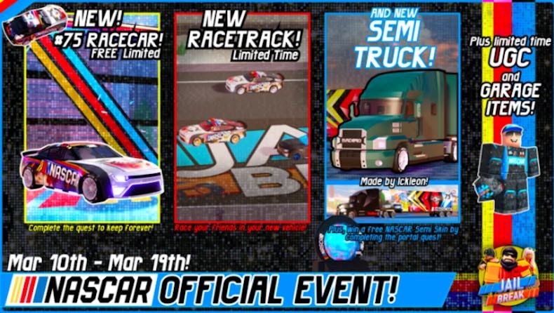 FREE Stuff in New NASCAR Event on Roblox image