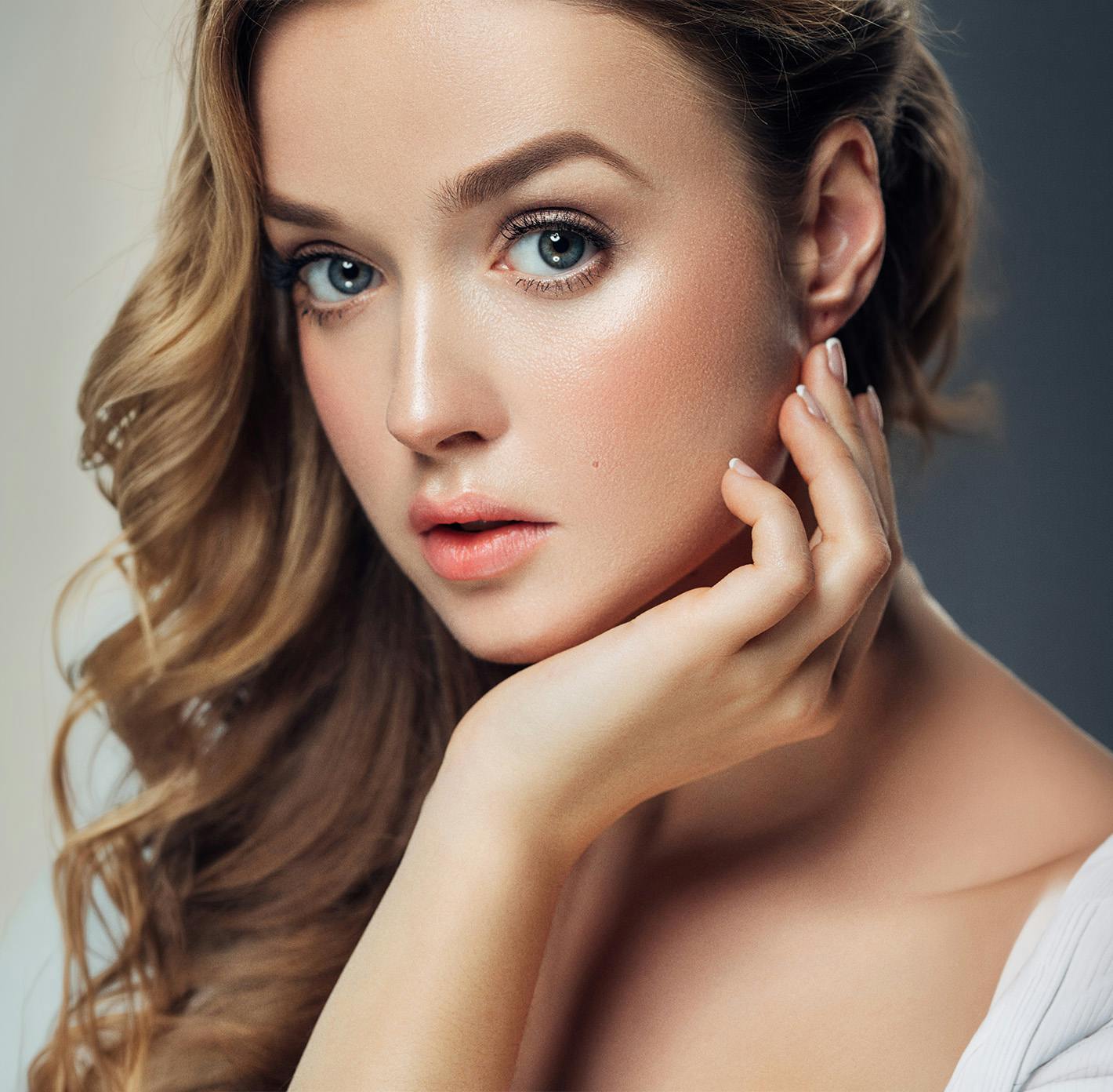 woman with curly hair