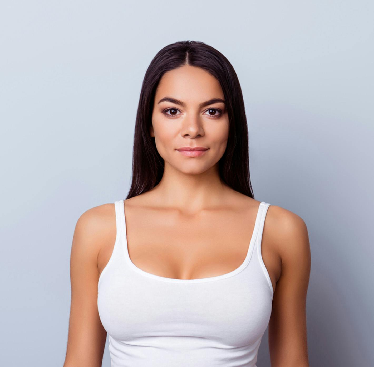 woman in white shirt