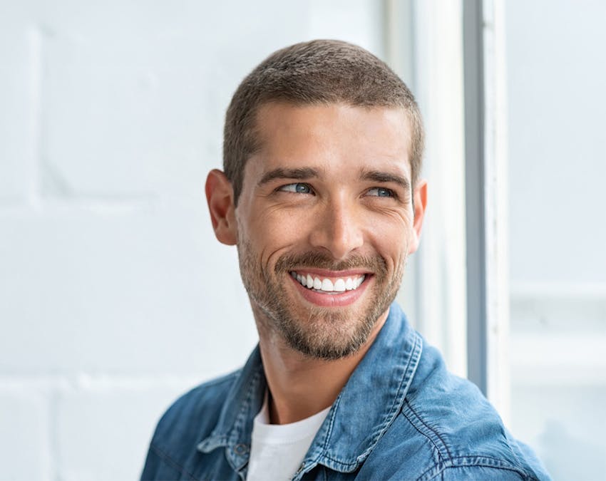 man with light eyes