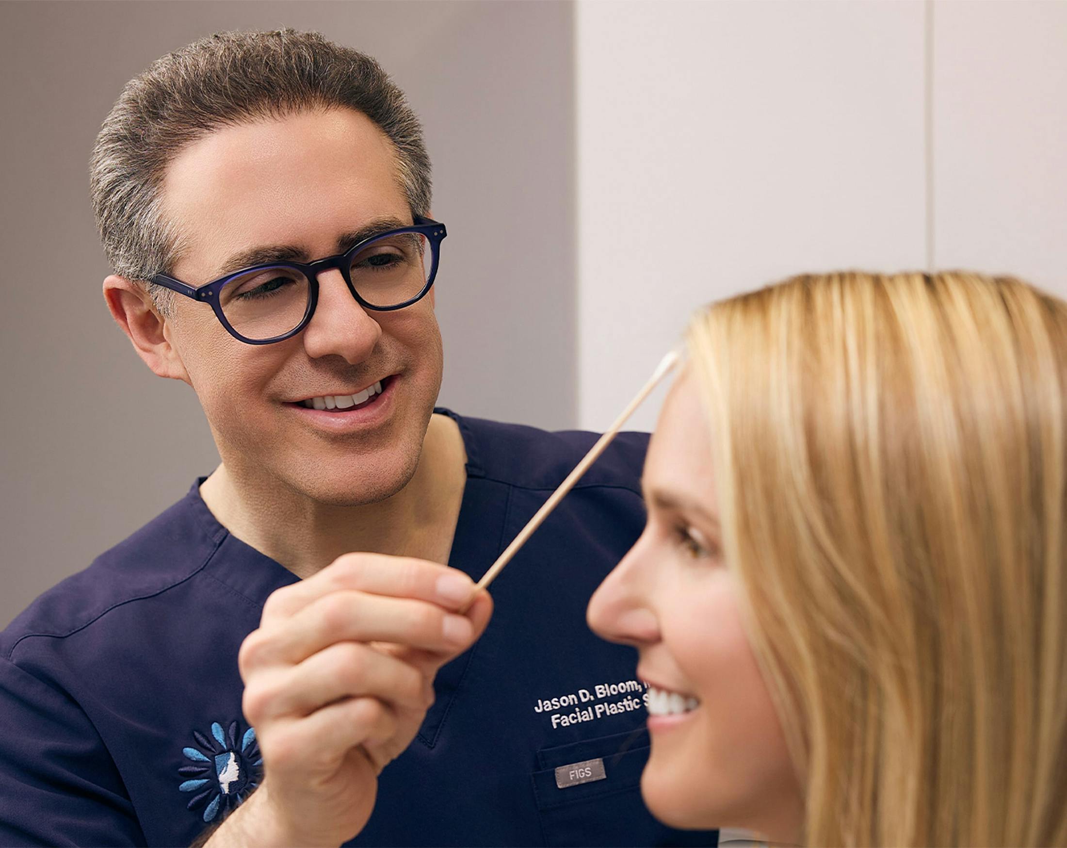 Dr. Bloom with patient
