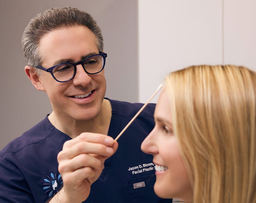 Dr. Bloom with patient