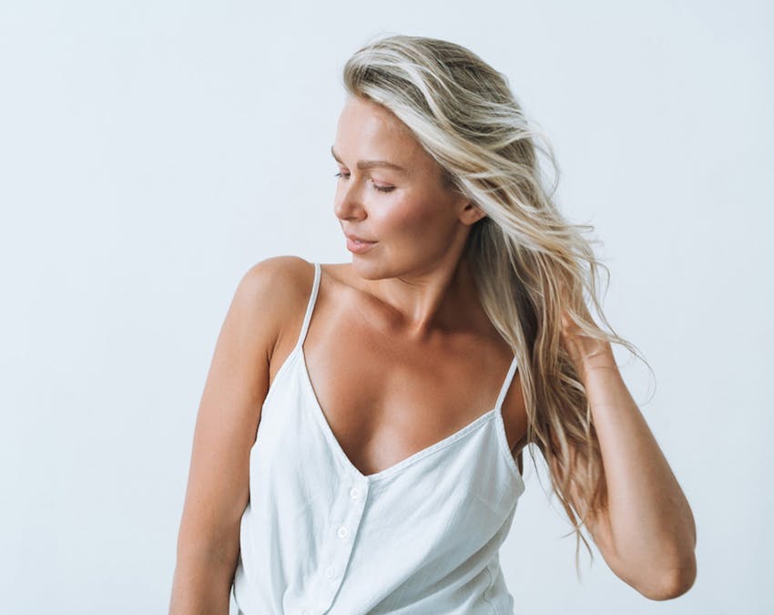woman with long hair