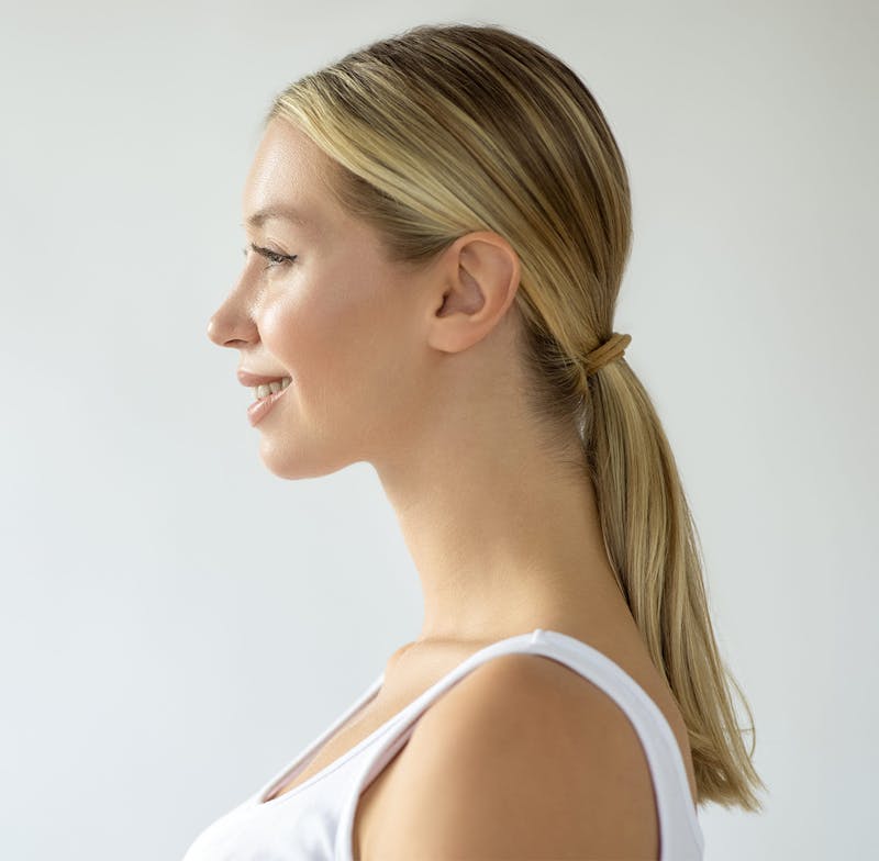 Woman's side profile