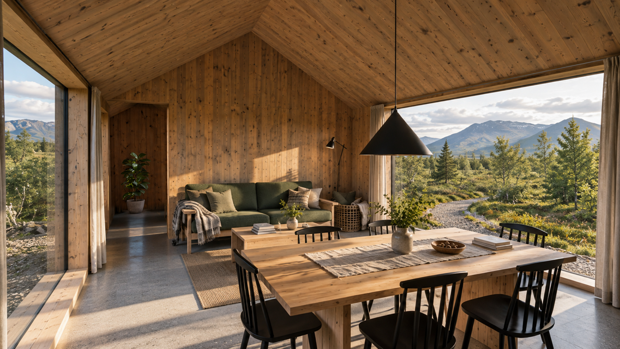 Lounge in lodge Þjórsárdalur lodge