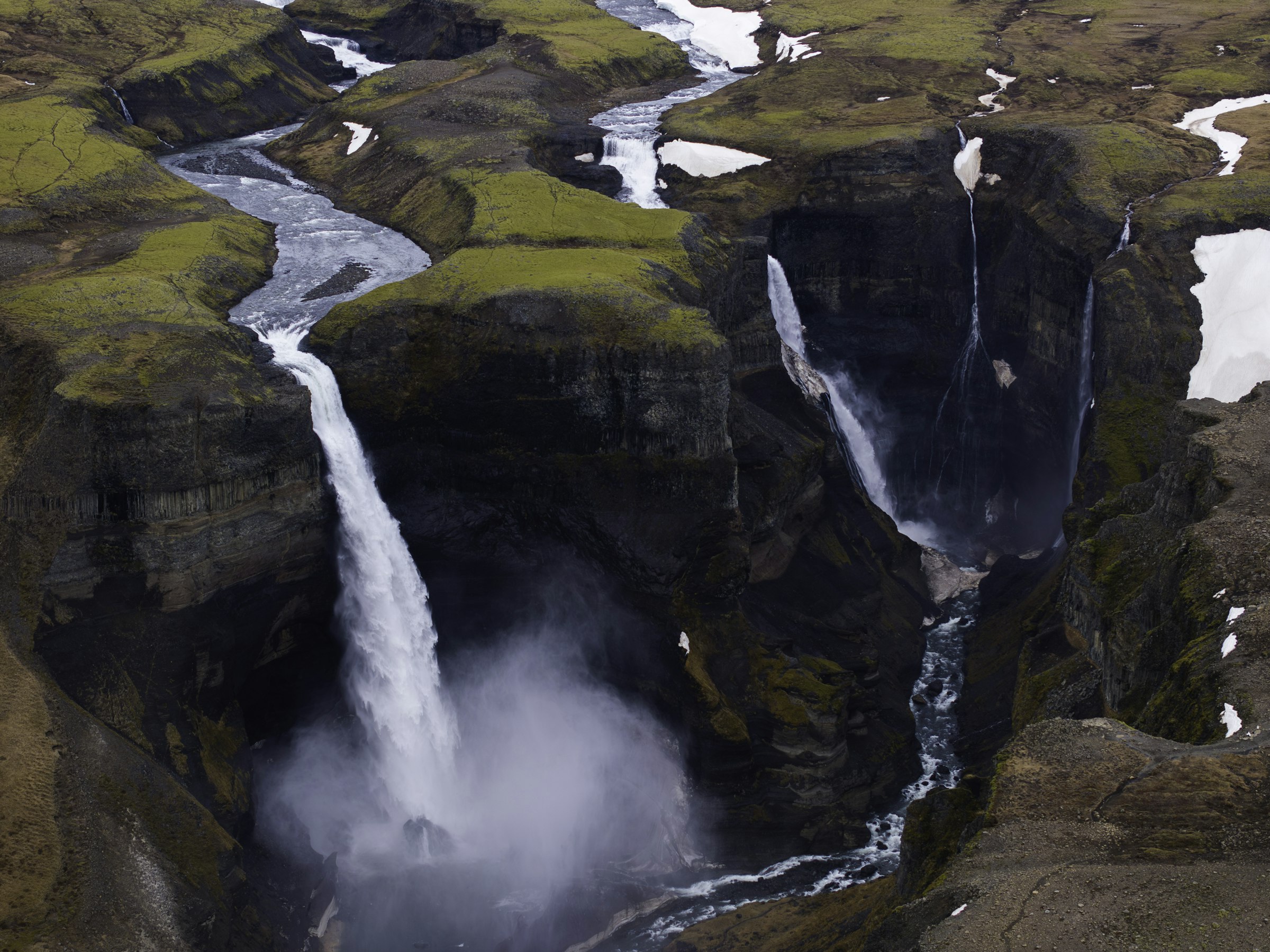 Háifoss and Granni waterfalls