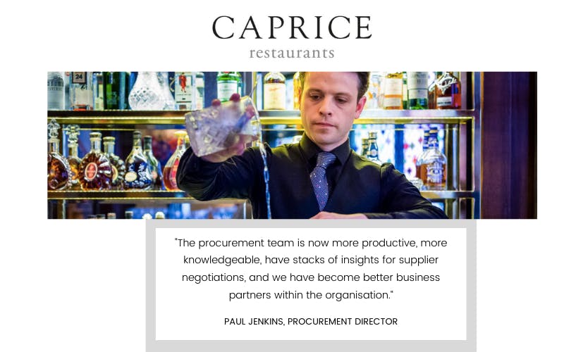 Caprice partnership with Barcanet takes headache out of supplier negotiations with spend analytics solution