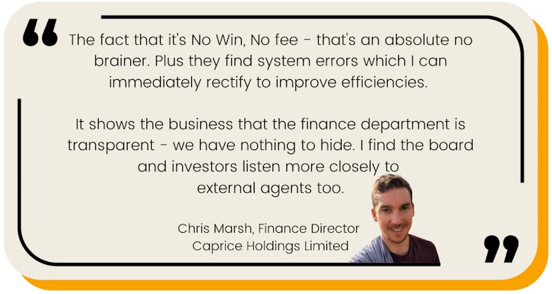 Chris Marsh, Finance Director  Caprice Holdings Limited