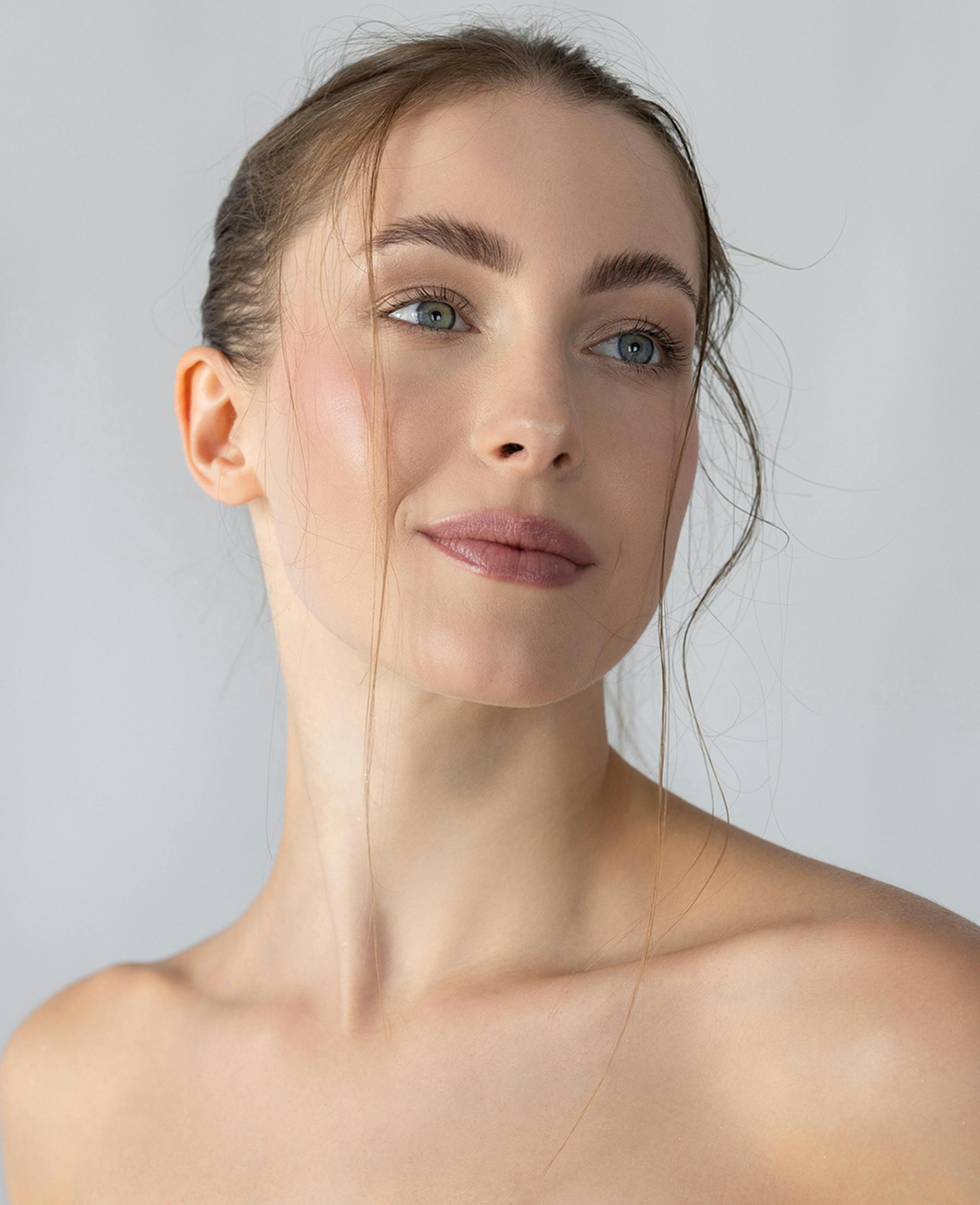 model looking off into the distance