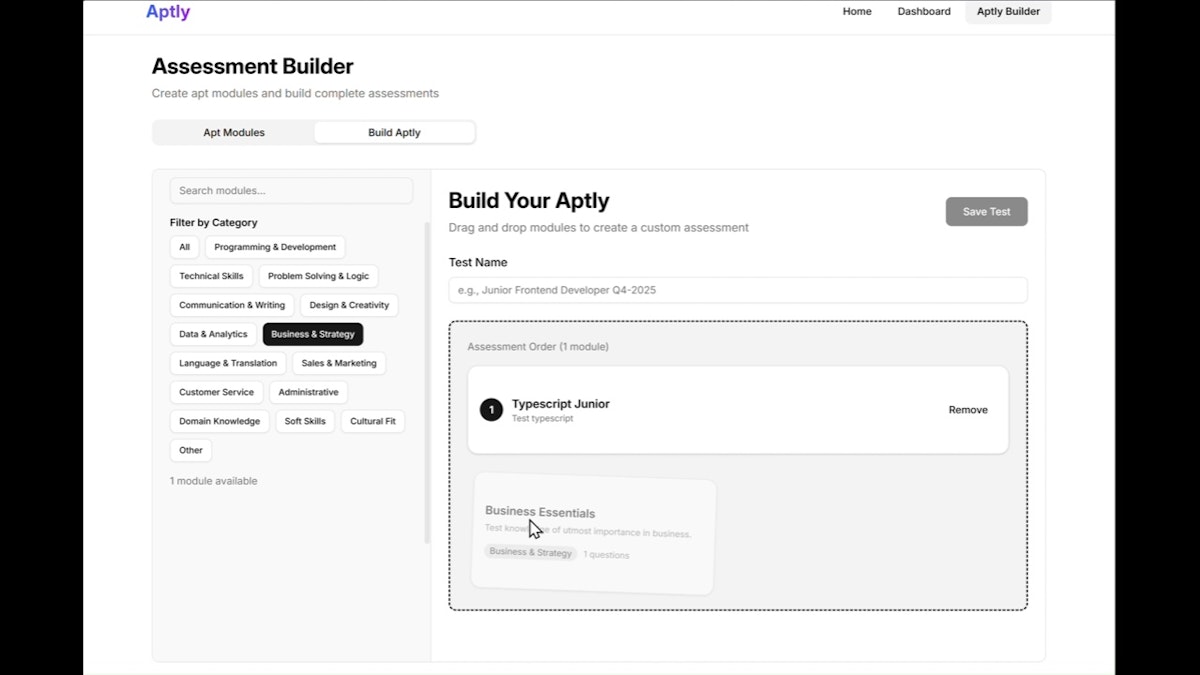 Assessment builder - Drag & Drop Assessment builder - Drag & Drop