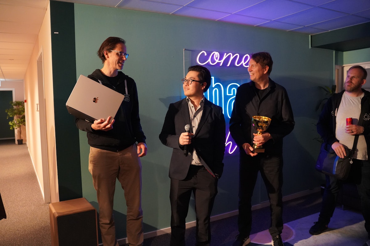 A photo from the final day showing Peder Linder, Axel Wallström and Per Lange.