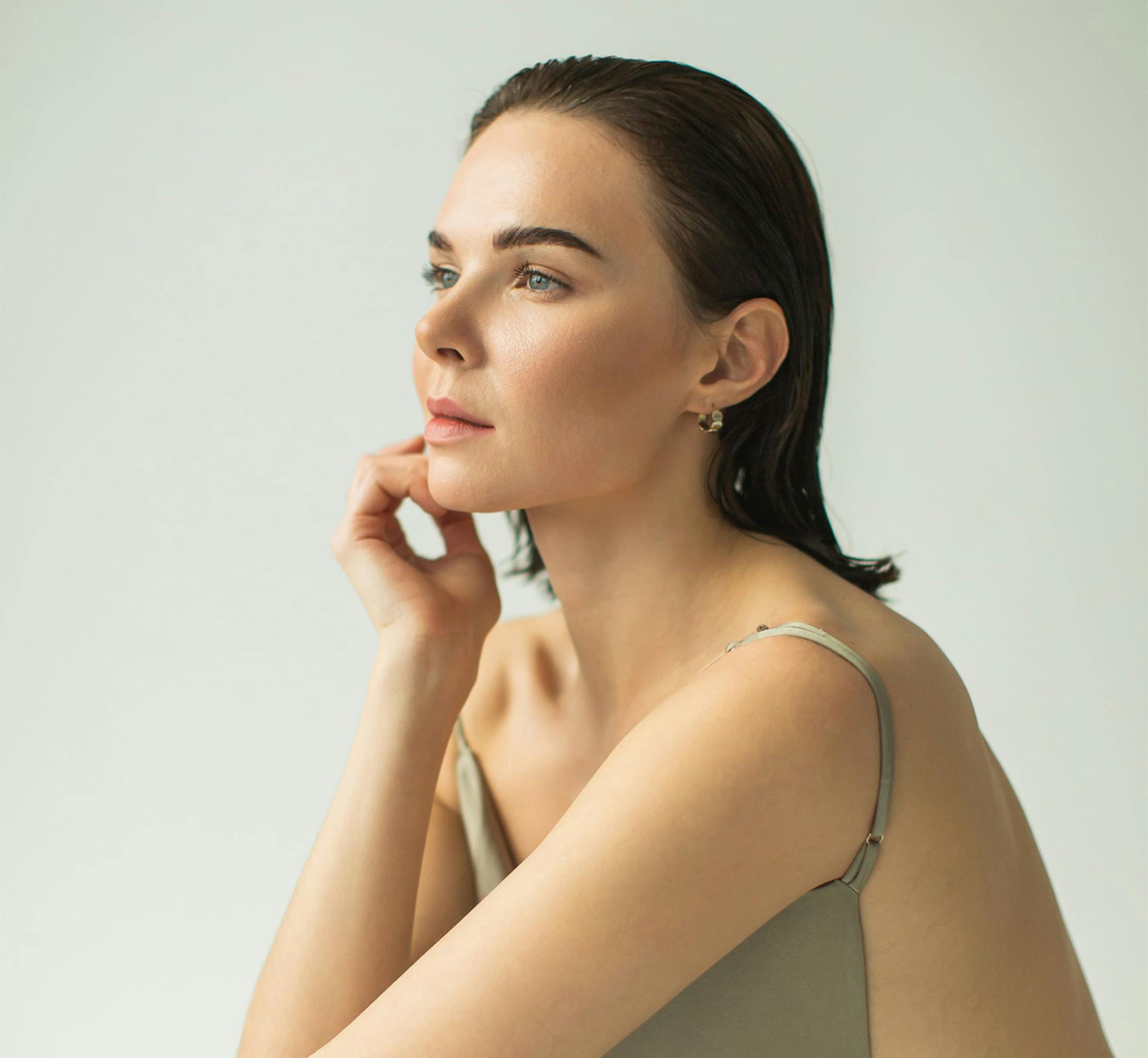 Woman looking off into the distance