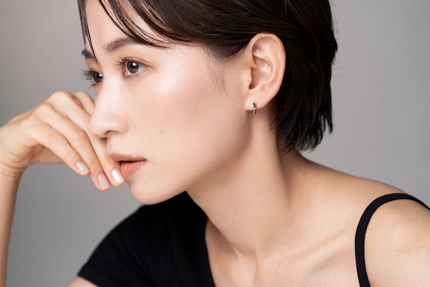 Woman looking off to the side