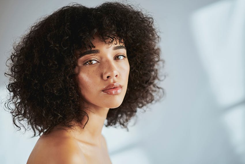 Woman looking at the camera