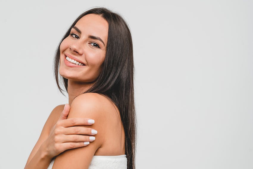 Woman smiling
