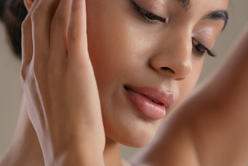 Close up of womans face