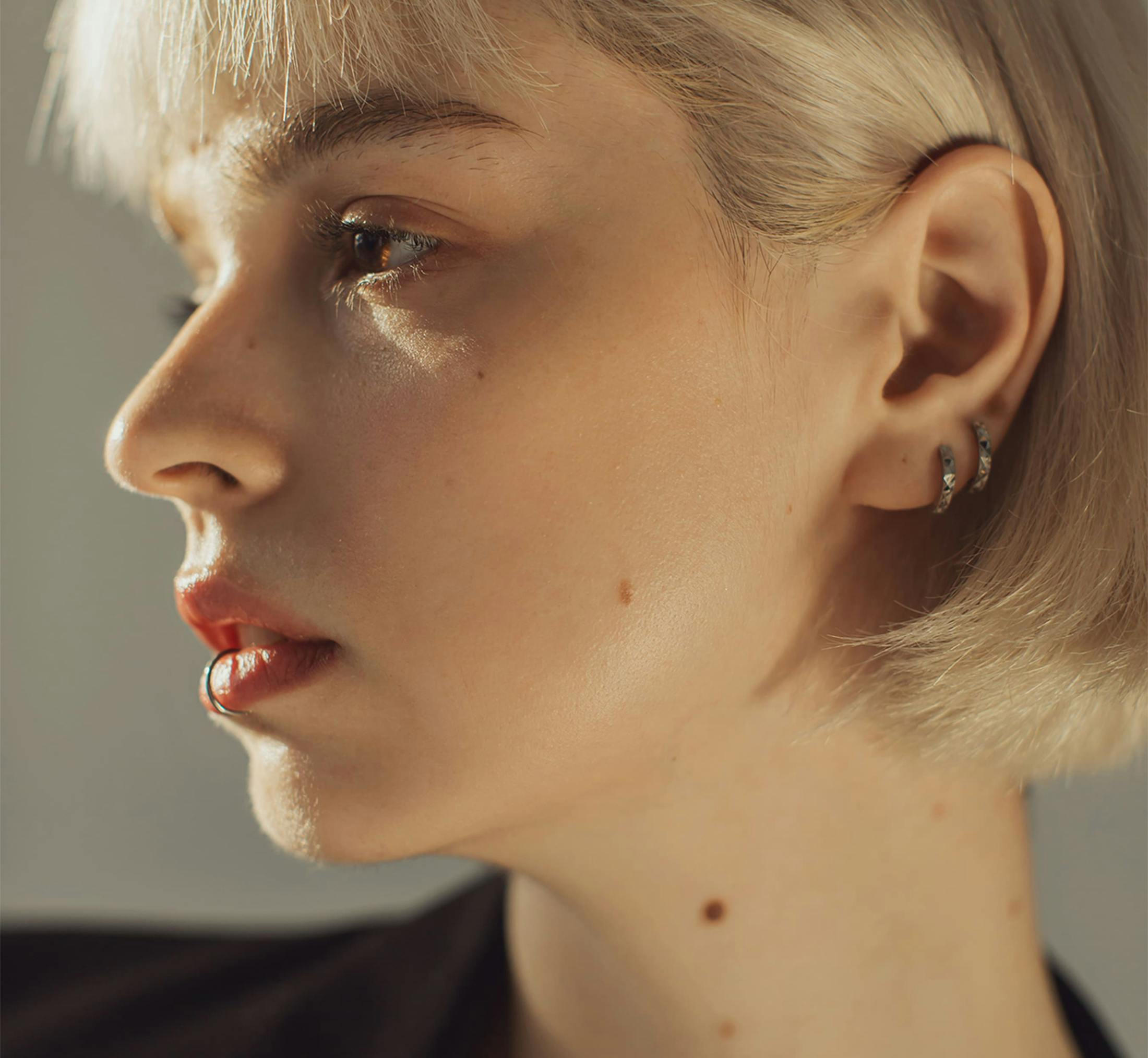 Close up of womans face