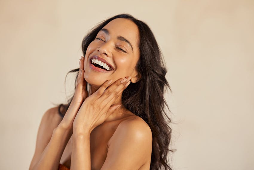 Woman smiling