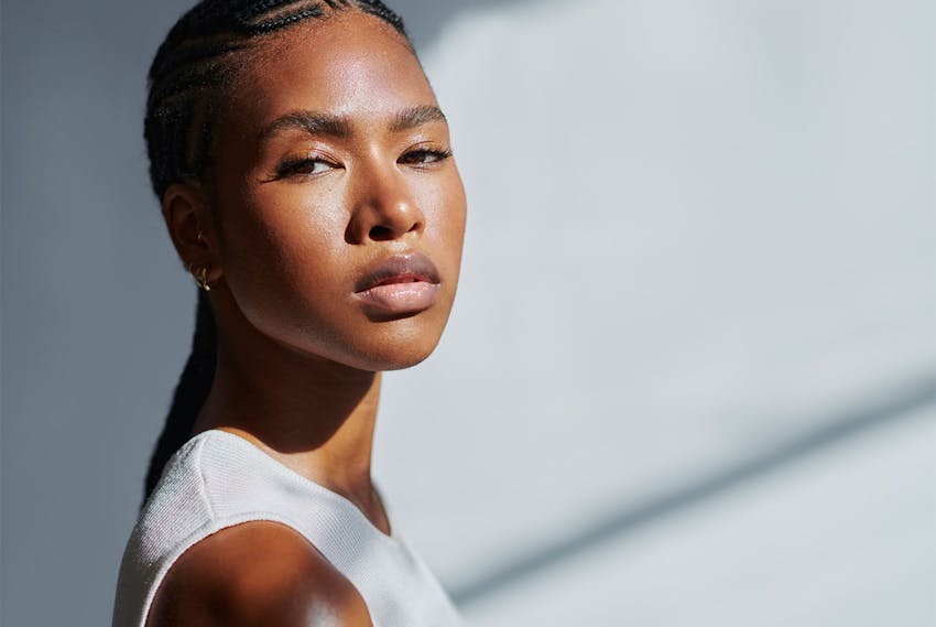 woman with braids