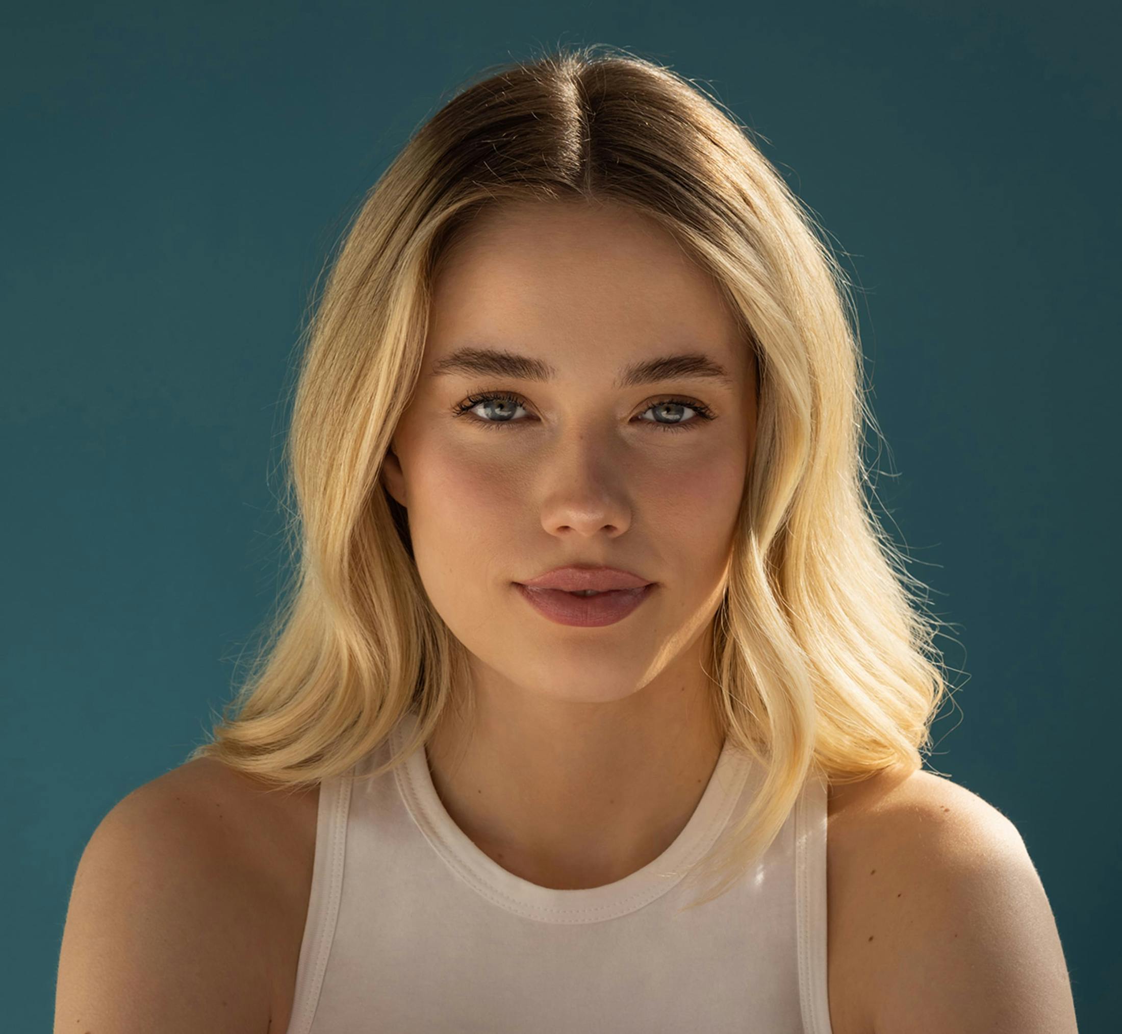 Woman looking at the camera