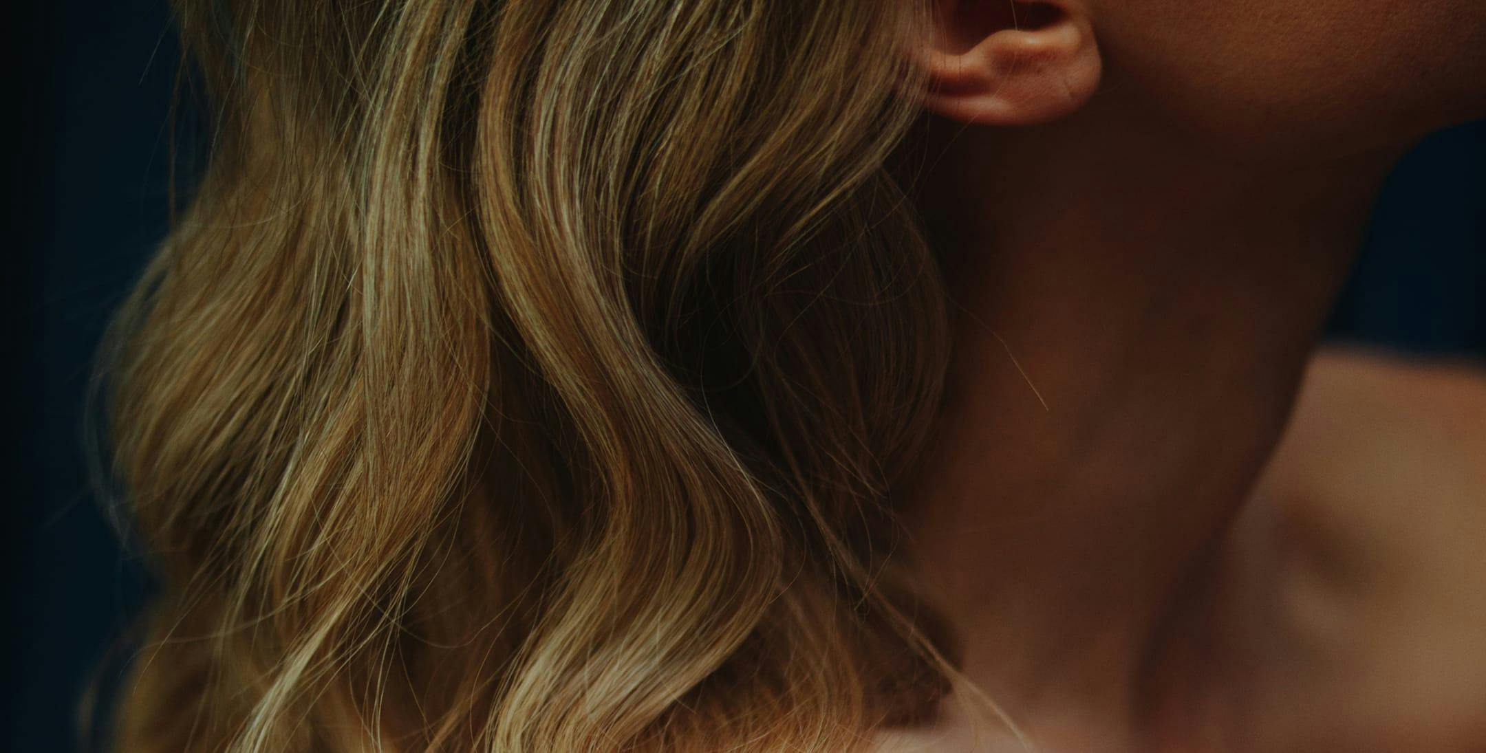 close up of blonde hair