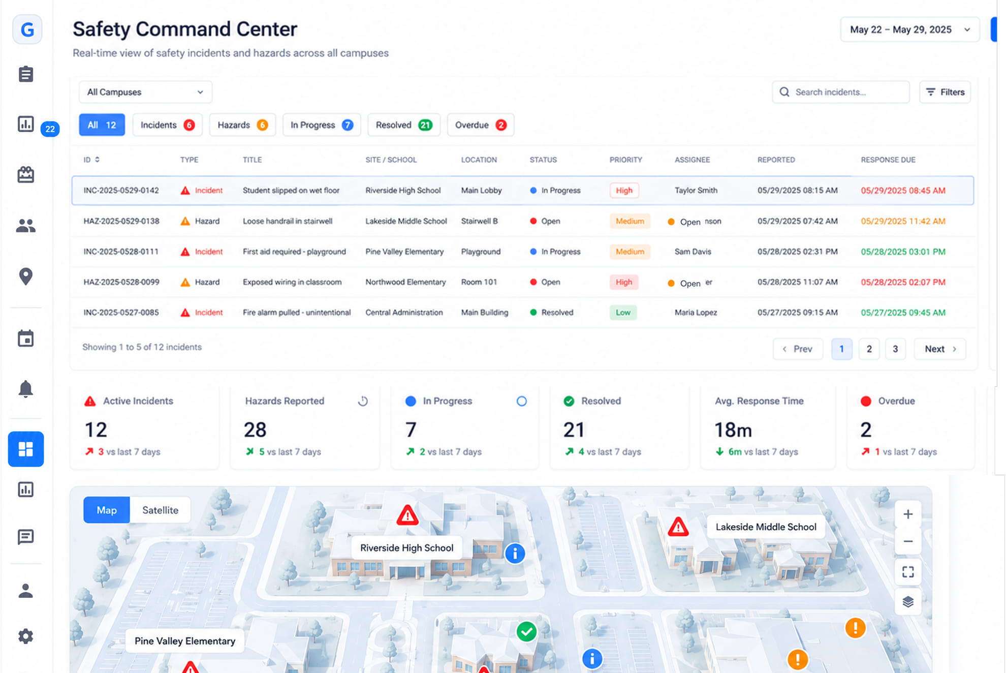 Safety workflows screens preview