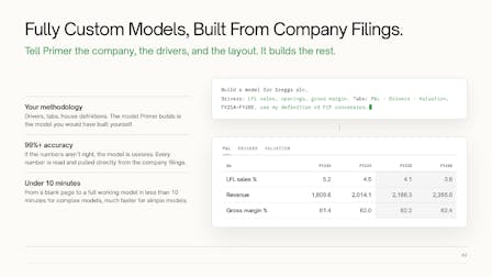Fully custom models built from company filings