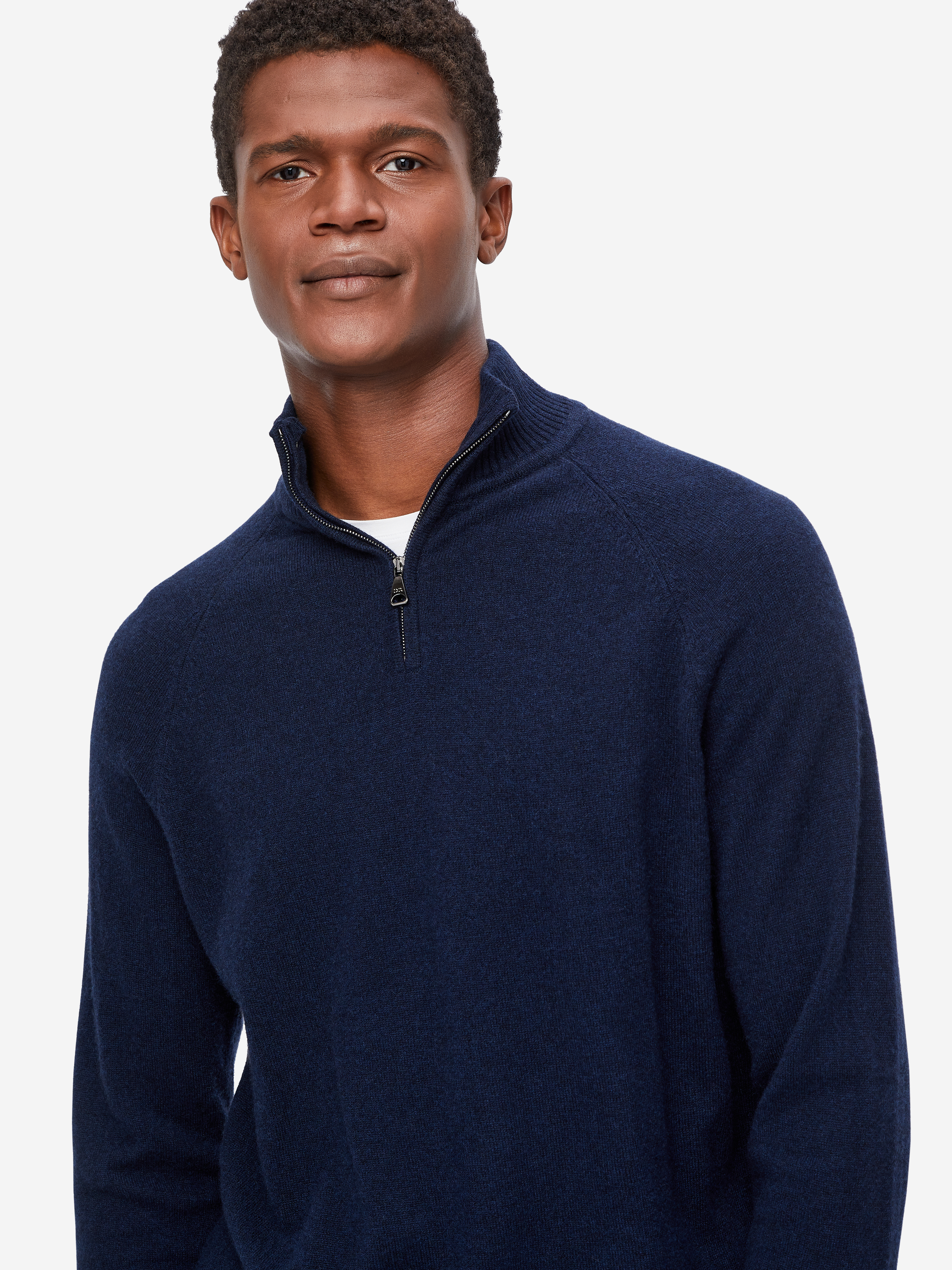 Cashmere zip on sale sweater mens