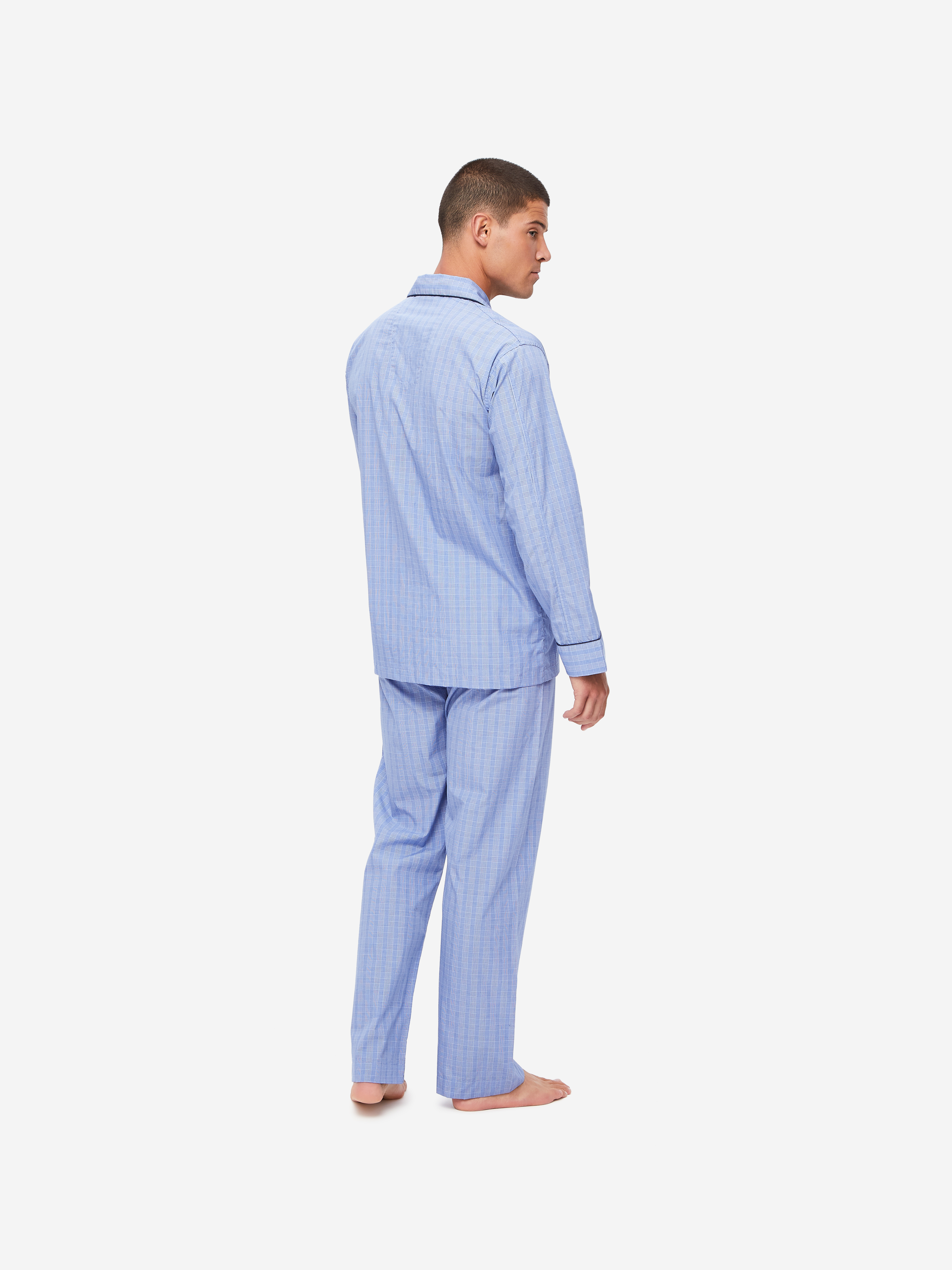 Felsted 3 Pure Cotton Blue Men's Classic Fit Pyjamas