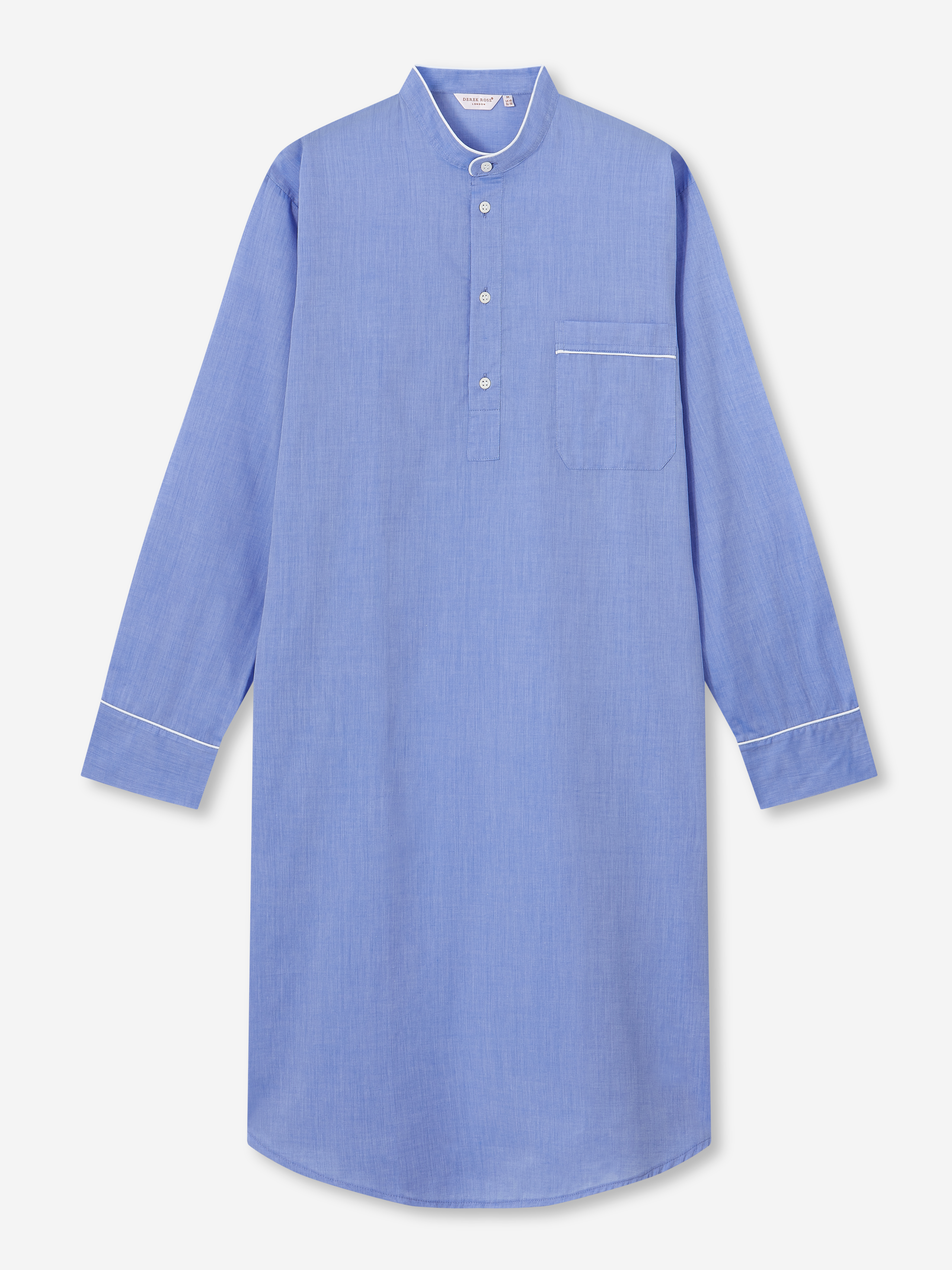 Amalfi Cotton Batiste Blue Men's Nightshirt