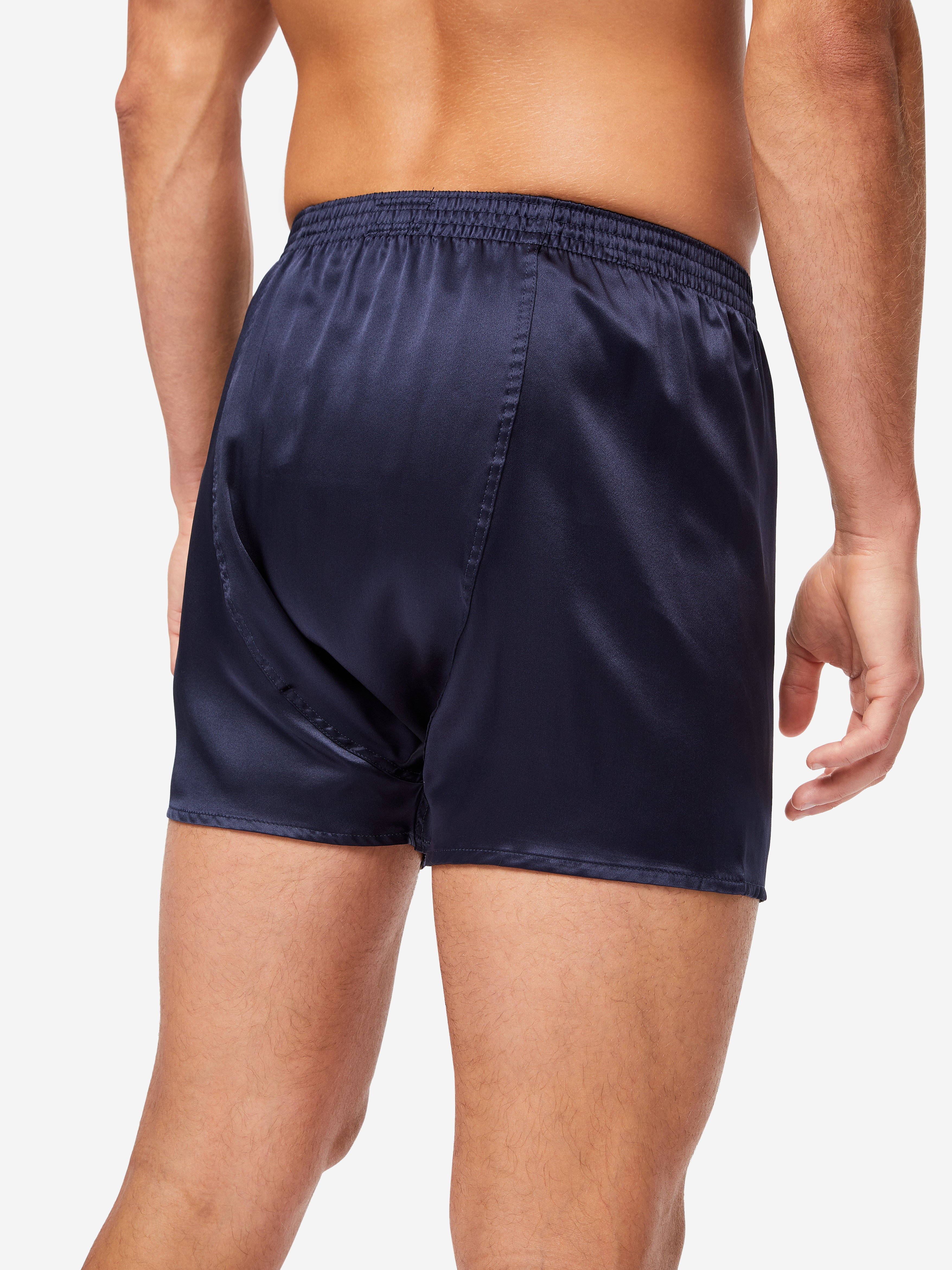 Bailey Silk Satin Navy Men's Classic Fit Boxers