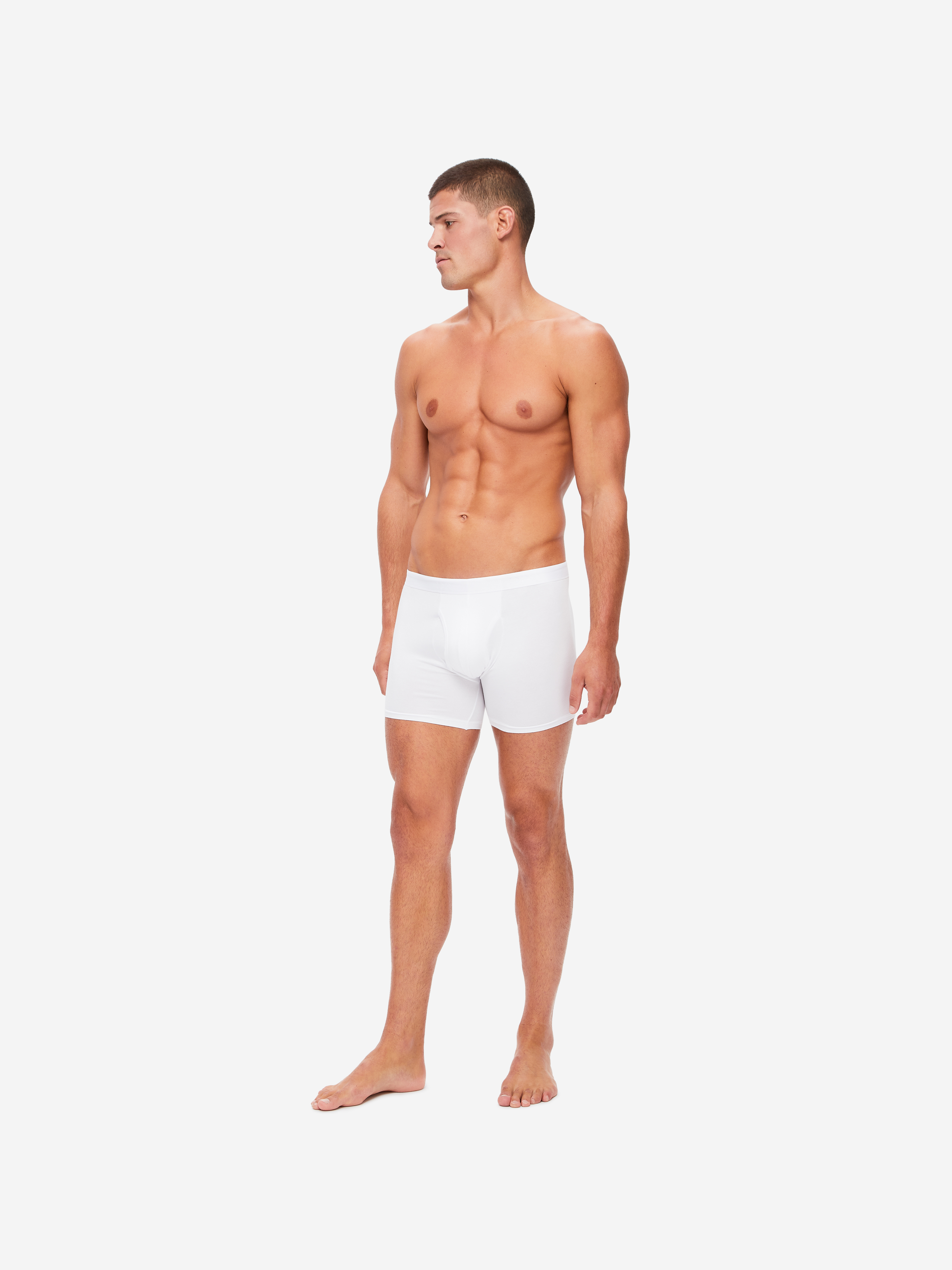 Alex Micro Modal Stretch White Men's Boxer Briefs