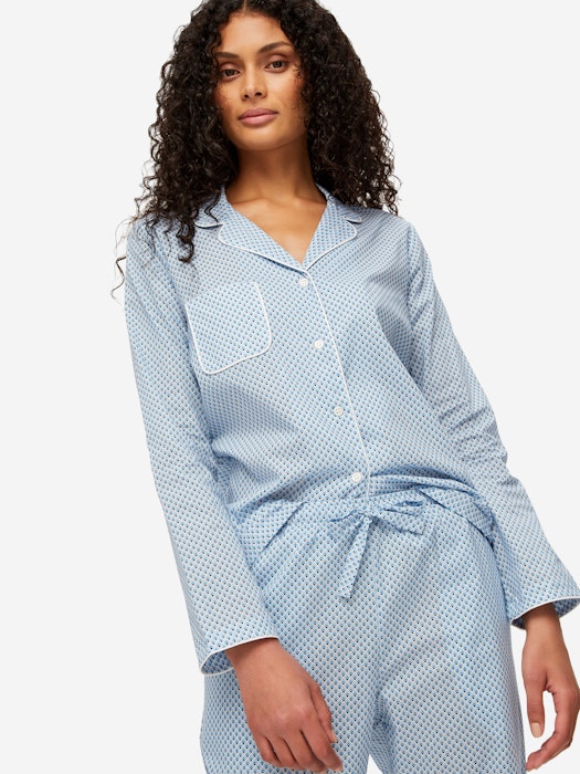 Amalfi Cotton Batiste Blue Women's Pyjamas