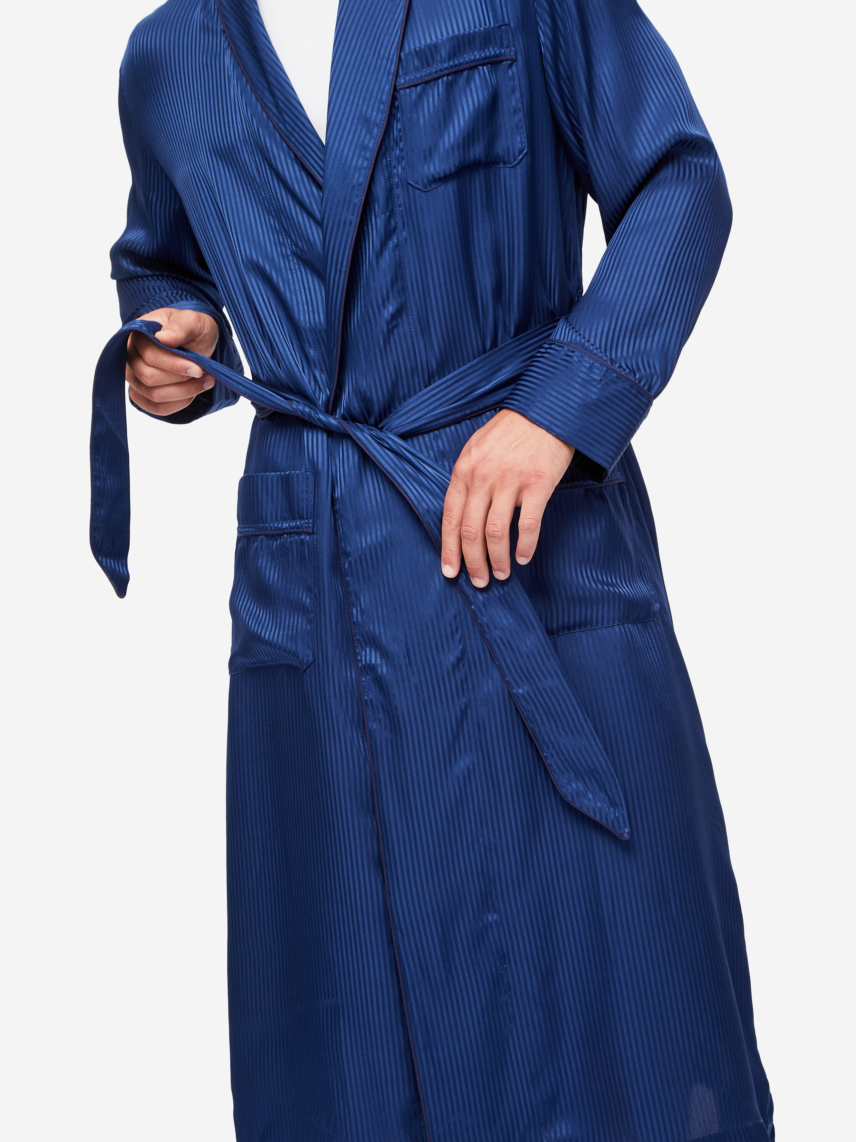 Cozy Robe Men|men's Satin Paisley Robe Set - Long Sleeve V-neck Summer  Sleepwear