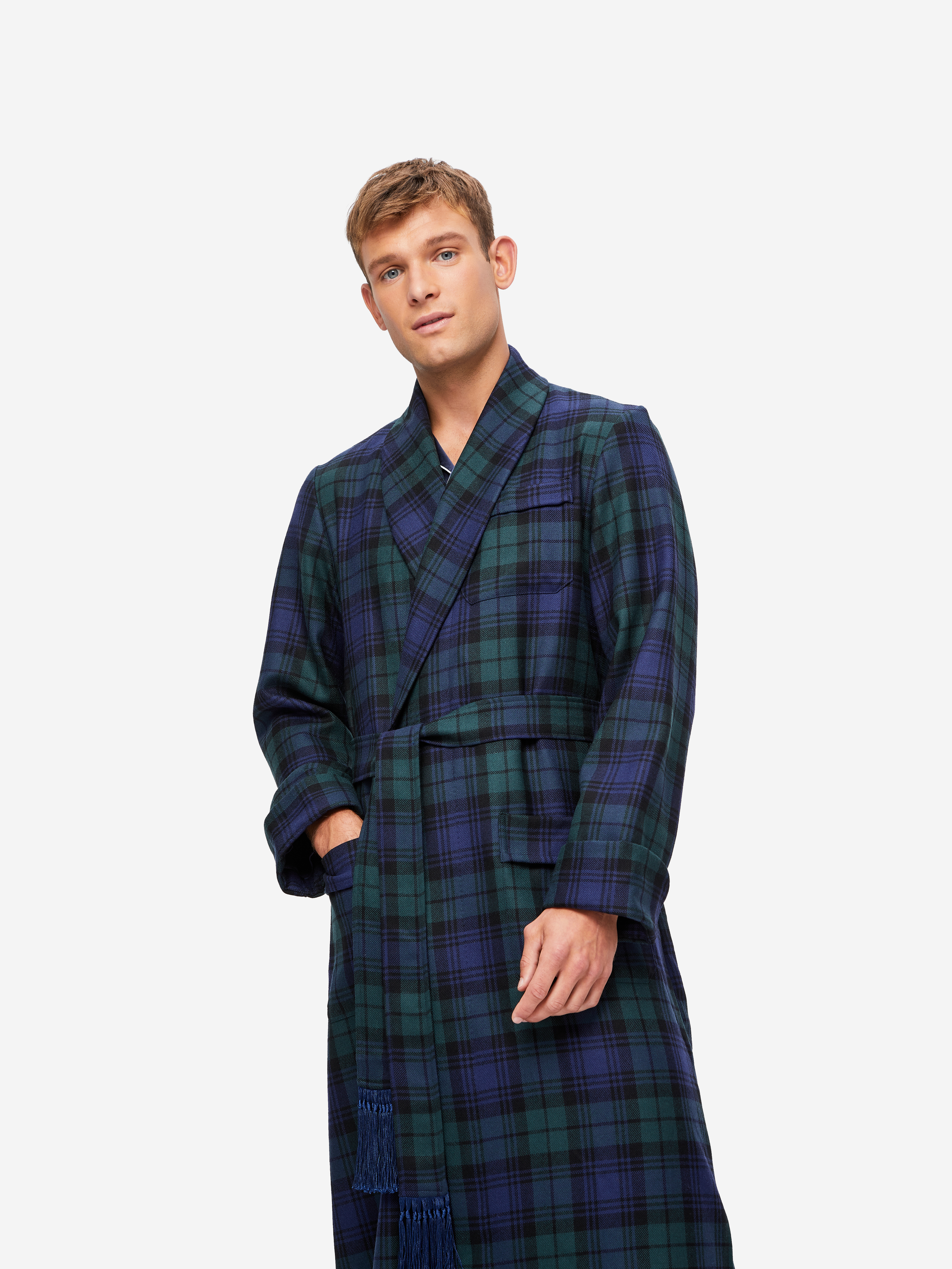 Men's Velour Robe in Navy – Petite Plume